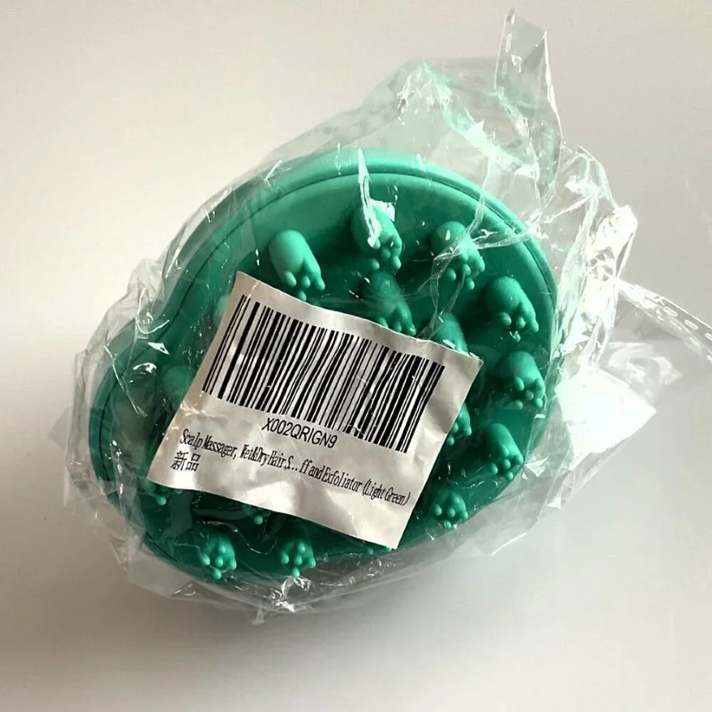 SCALP MASSAGER, WET DRY HAIR SHAMPOO BRUSH EXFOLIATOR